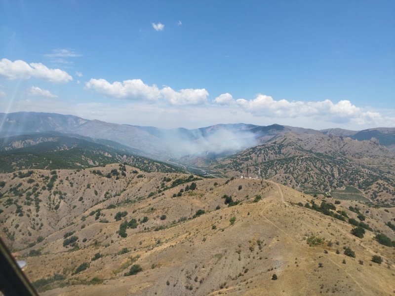 Лесной пожар в ГО Судак