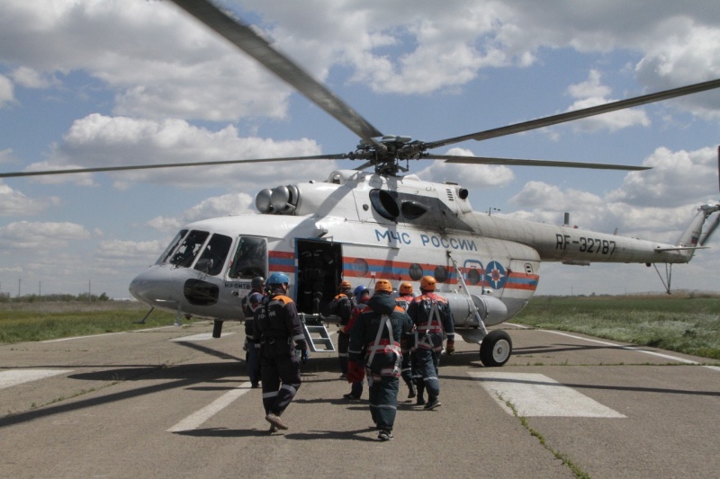 Тренировки спасателей в Ростовской области