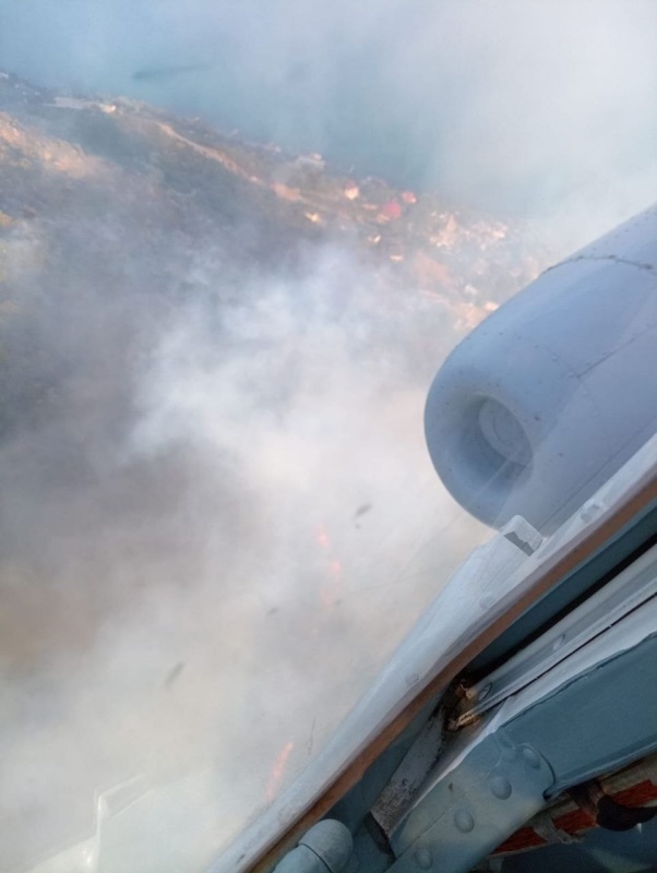 Пожар на горе Кастель в Крыму