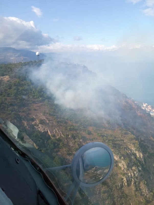 Пожар на горе Кастель в Крыму
